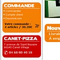 Commande de Pizzas en ligne pour Canet-Pizza / Commande en ligne de pizzas et livraison &agrave; domicile