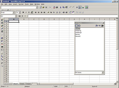 Formation utilisation d'un tableur calc ou excel (interface standard)